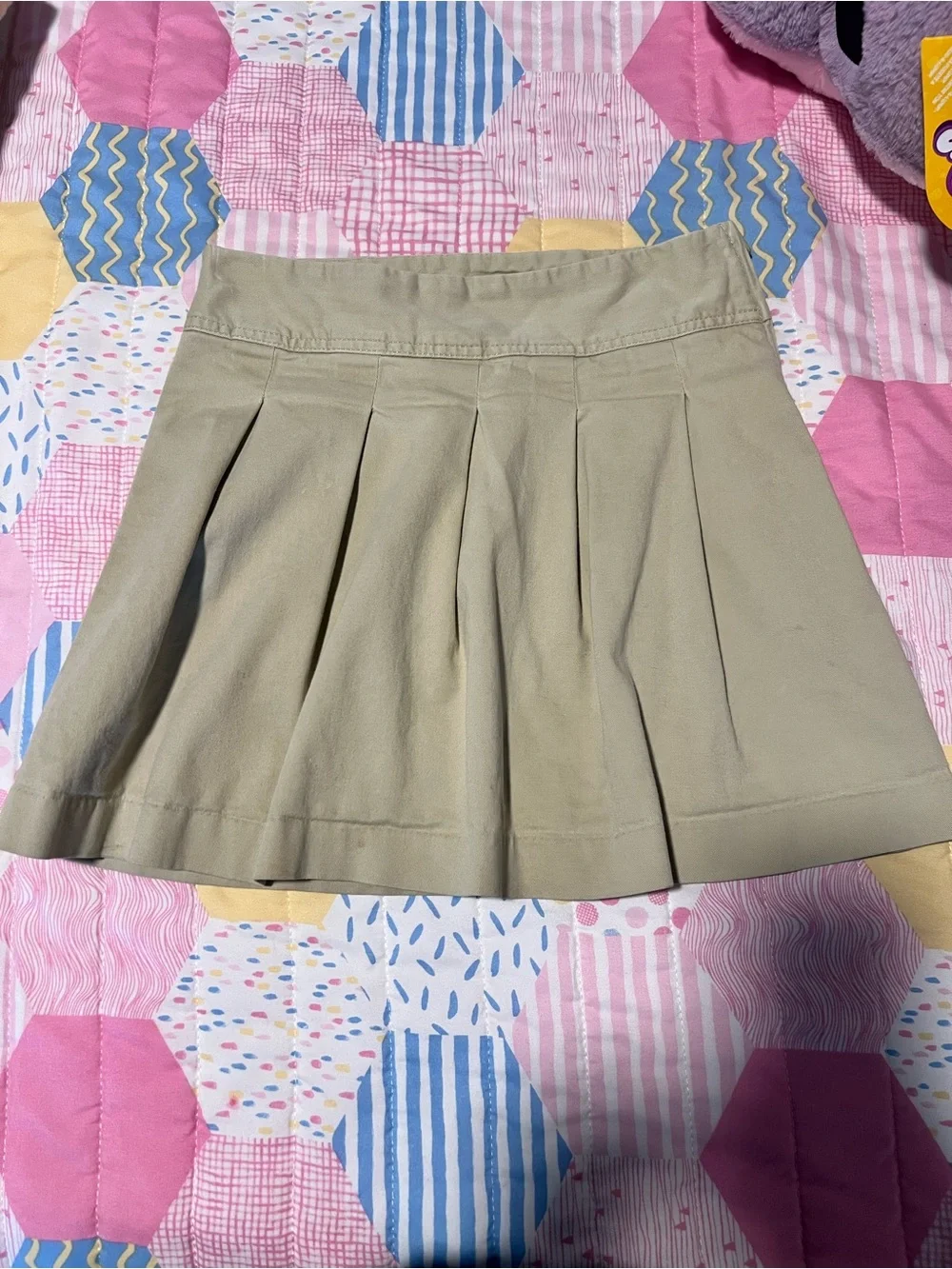 The Children's Place Girls Khaki Pleated Skirt